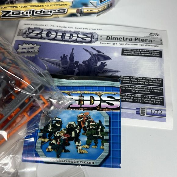 Hasbro ZOIDS Z-Builders 1/72 Dimetra Ptera BZ-106 2003 NEW Crushed Open Box - Picture 5 of 12